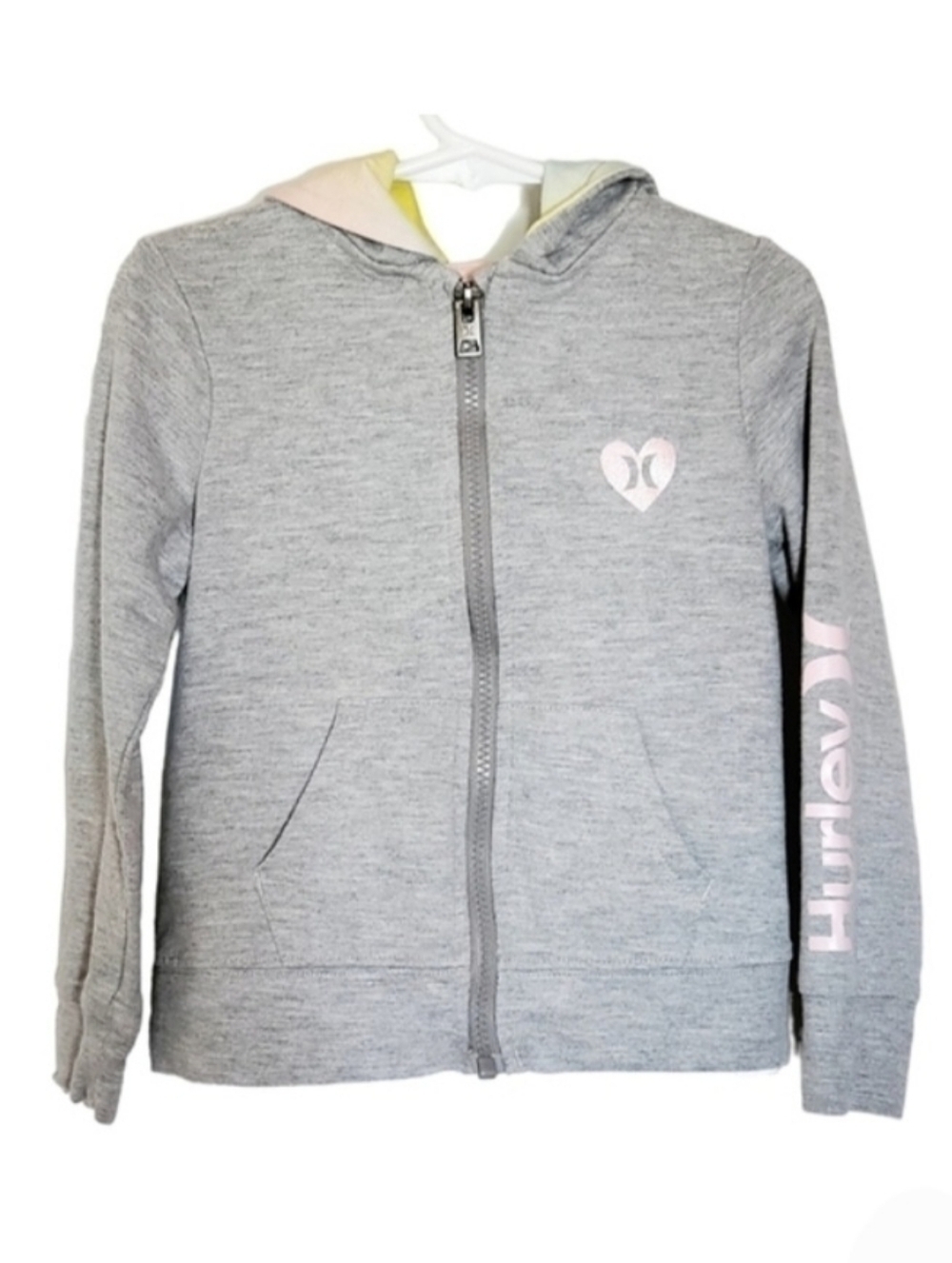 Hurley Girls Full Zip Hoodie Gray Size 4